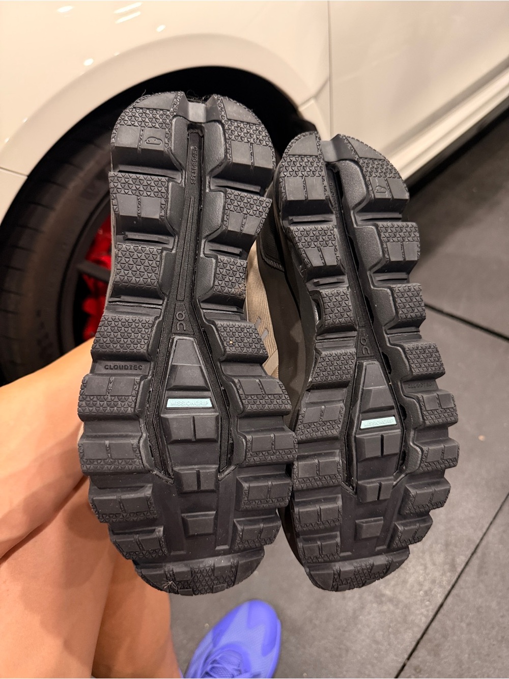 On Running Tan and Black Waterproof Hiking Boots - Picture 2 of 2